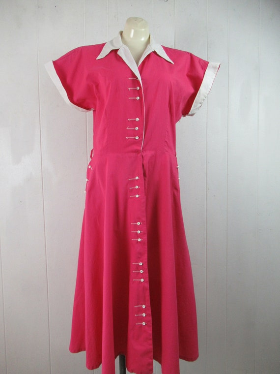 Vintage dress, 1940s dress, cotton dress, vintage… - image 2