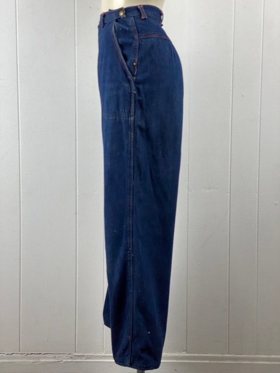 Vintage pants, 28" waist, 1940s pants, side zip j… - image 5
