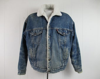 Vintage 70's Levi's Saddleman Tag Orange Tab Sherpa Jacket XS - Etsy