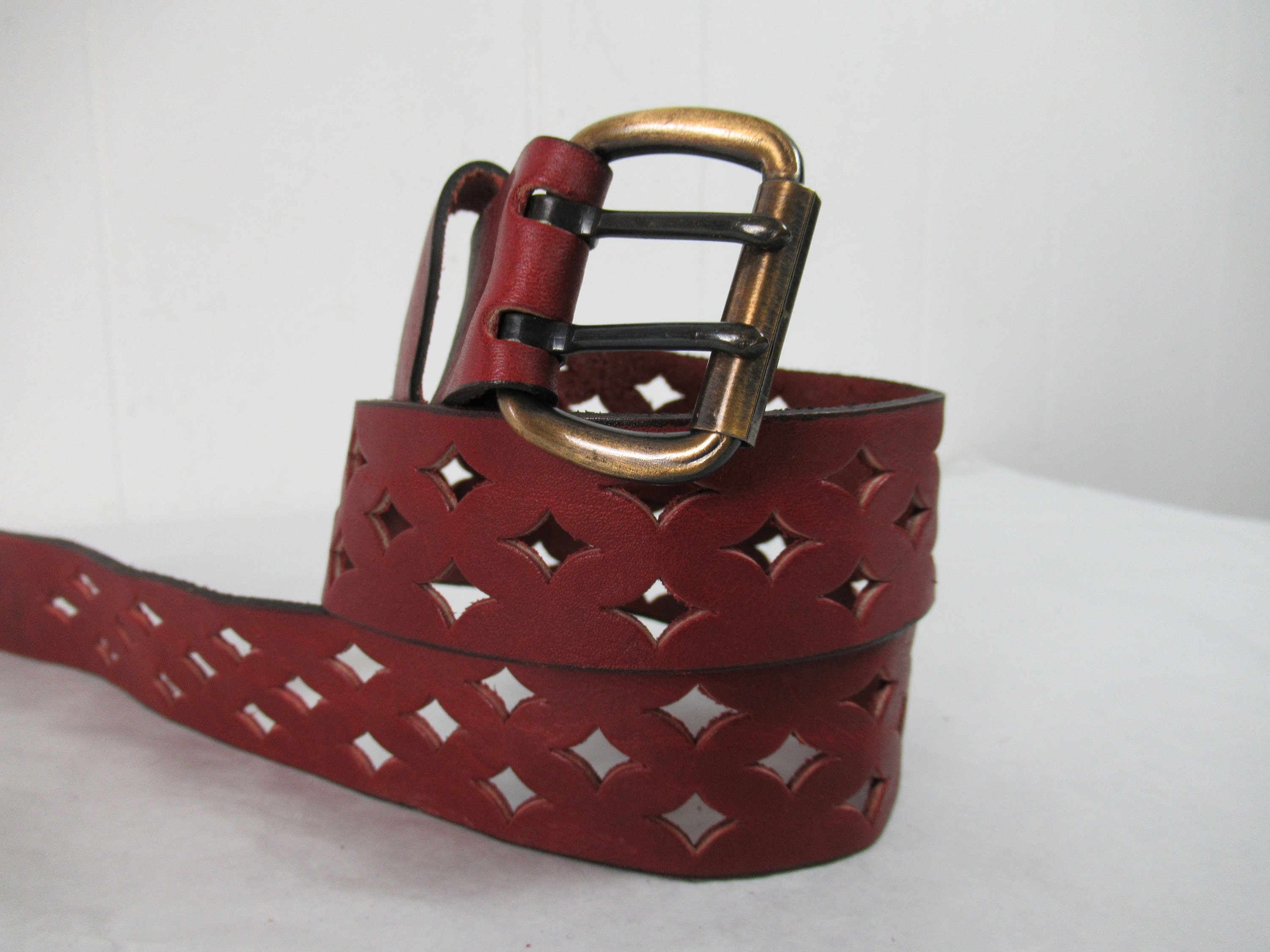 70s Rocker Belt Vintage Belt, 1970s Belt, Motorcycle Belt, Rock and Roll Belt, Leather ...