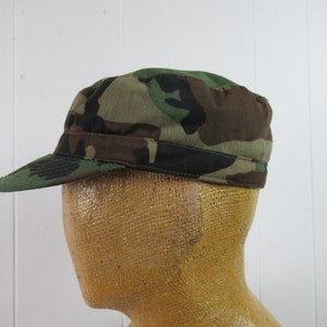 Vintage hat, camo hat, Army cap, camouflage hat, military hat, vintage clothing, size XL