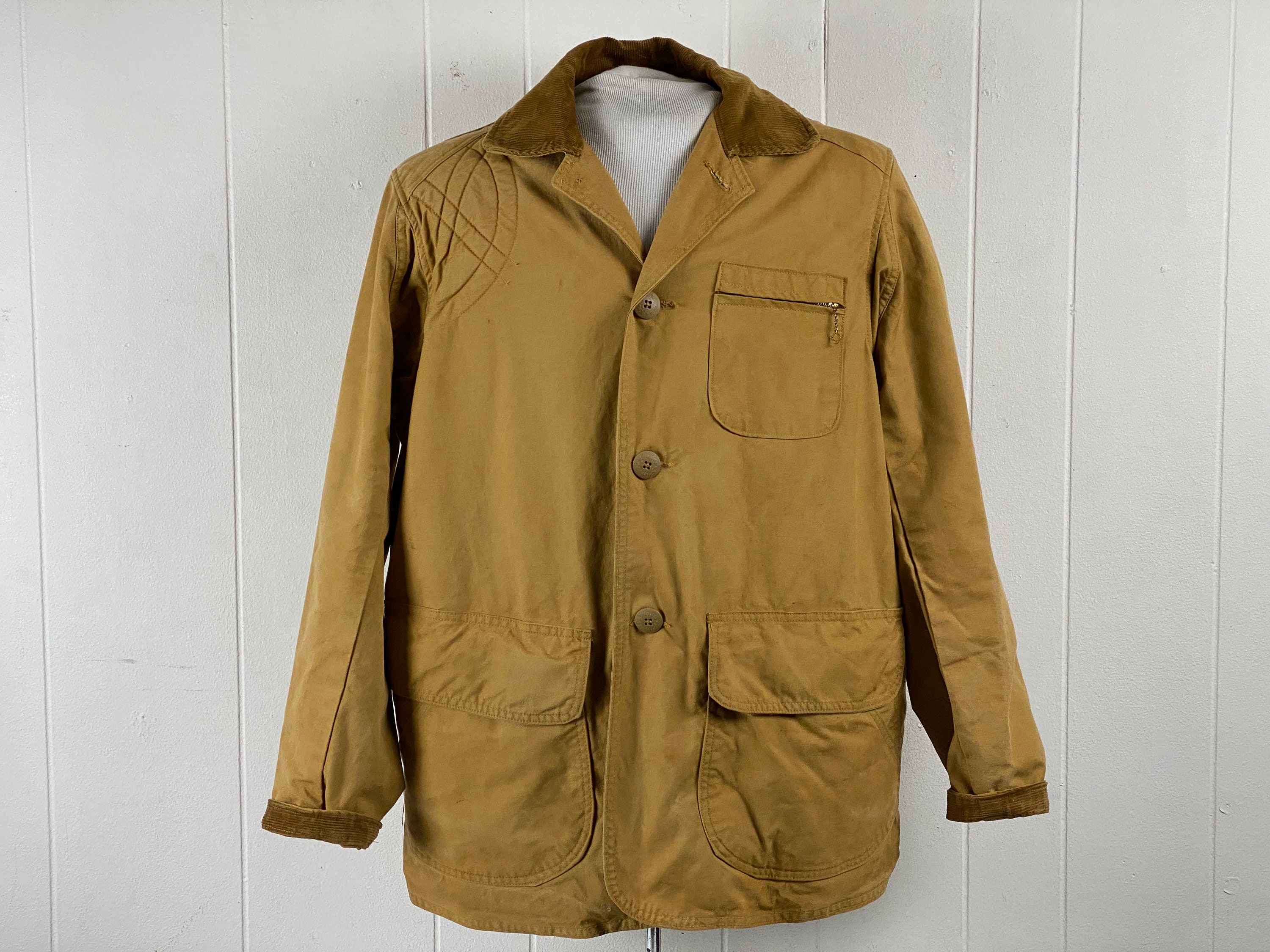 Vintage Jacket Size 44 1950s Hunting Jacket Brown Duck - Etsy