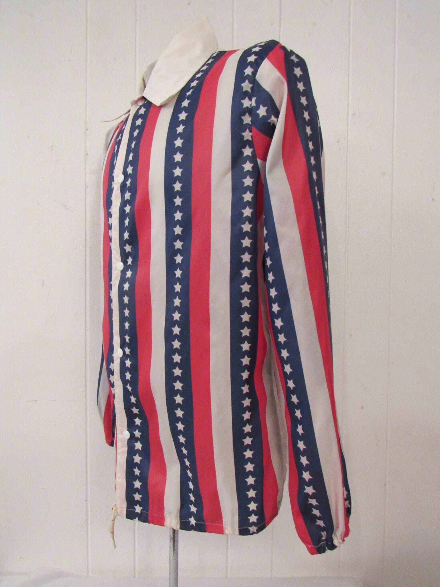 Vintage Jacket, Flag Jacket, Racing Jacket, Red White and Blue, Racing ...