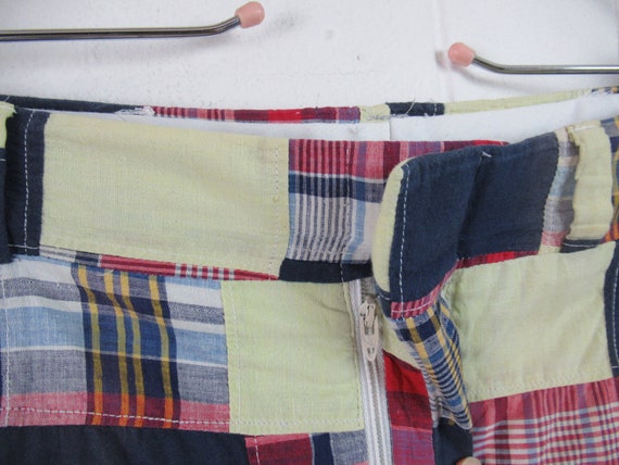 Vintage pants, Madras plaid pants, 1970s pants, p… - image 3