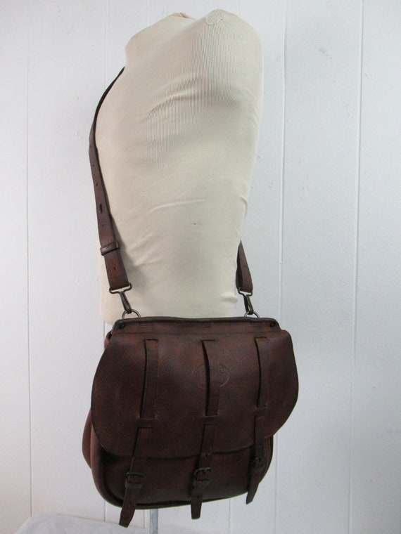 Vintage bag, 1900s bag, shoulder bag, messenger b… - image 2