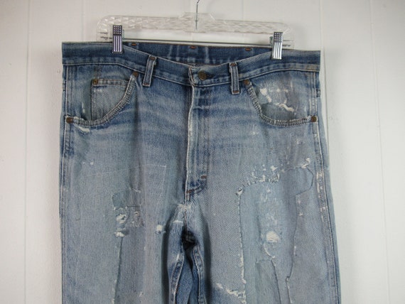 Vintage jeans, vintage denim, patched denim, vint… - image 2