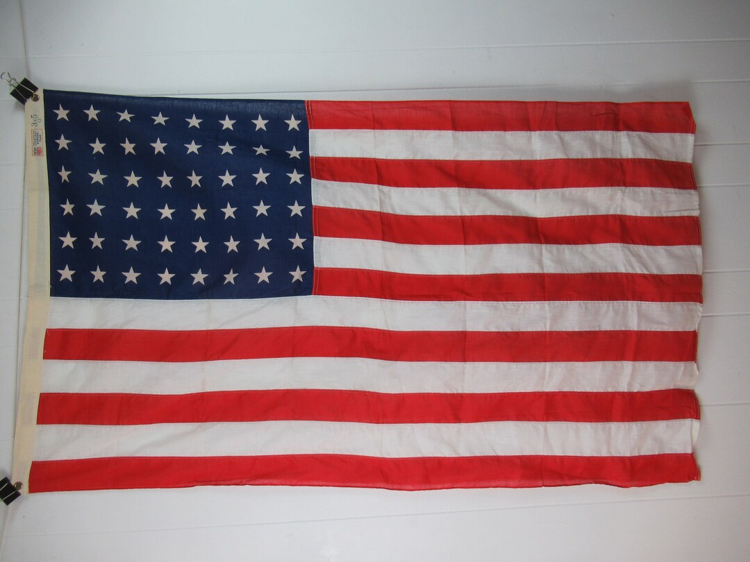 Vintage Flag, 48 Star Flag, American Flag, U.S. Flag, Dettras Flag