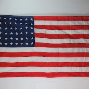 Bandera vintage, bandera de 48 estrellas, bandera americana, bandera estadounidense, bandera de Dettras, estrellas y rayas, decoración vintage, 3&#39; x 5&#39;, NOS