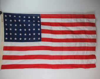 48 個の星が付いたアメリカ国旗、1940 年代のビンテージ国旗、第二次