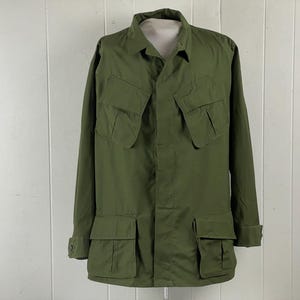 Vintage Jacke, Gr. Large lang, XL, 1960er Jahre Jacke, Vietnamjacke, Dschungeljacke, Schrägtasche, Kampfjacke, OG 107, Vintage Kleidung, NOS