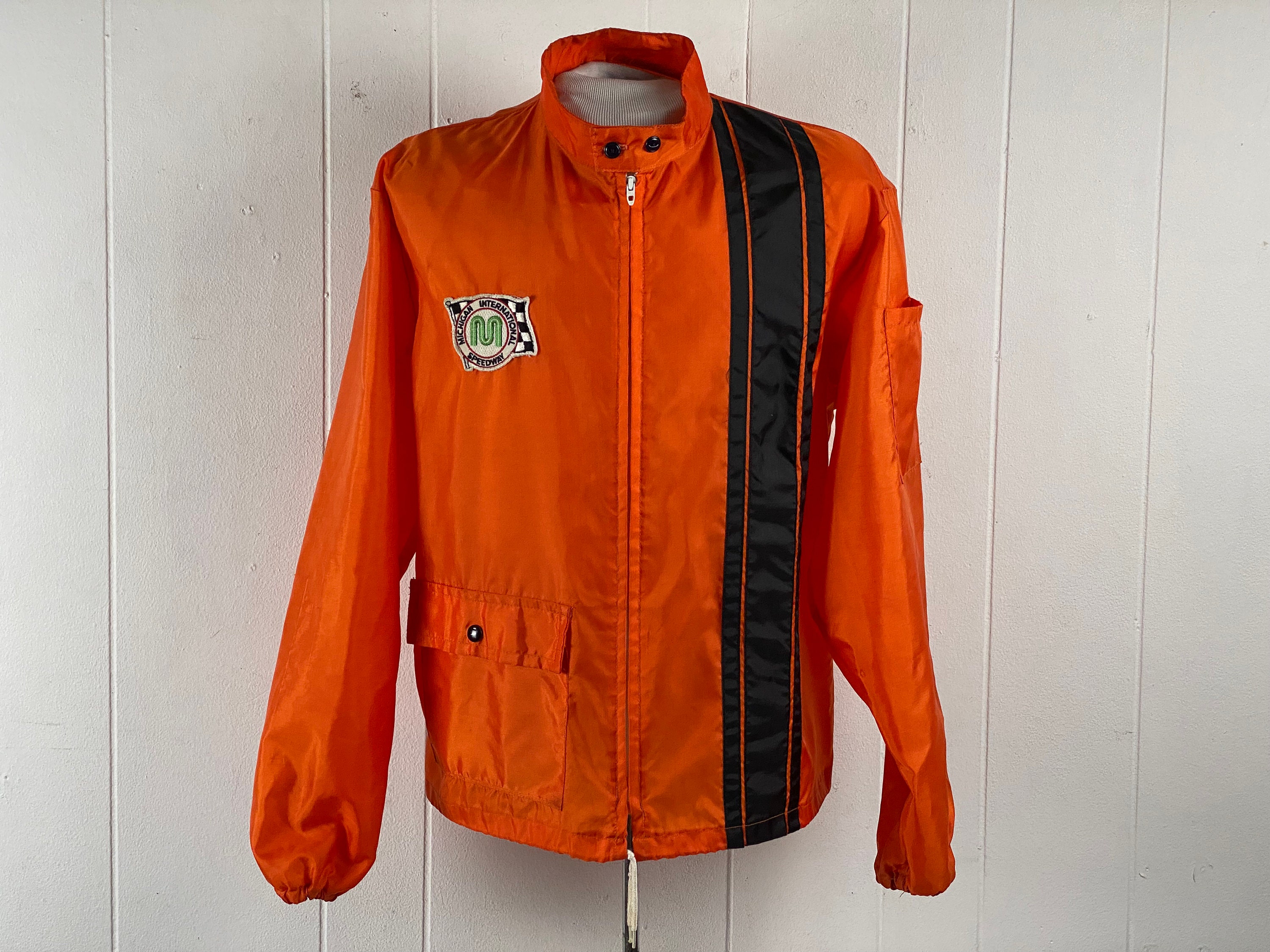 Orange Nylon Jacket Etsy