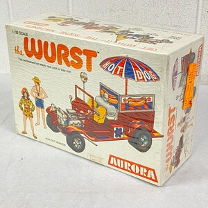 Vintage Aurora car model sealed, The Wurst 1/32 scale, Way Out version, 1970s Hot Dog truck, vintage Aurora model, New In Box, cellophane