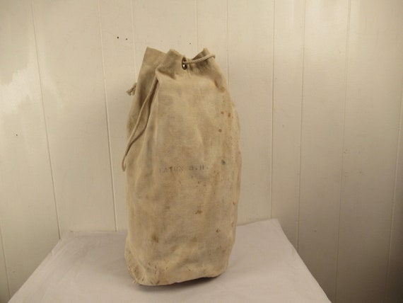 Vintage bag, 1940s bag, U.S. Navy bag, vintage duf