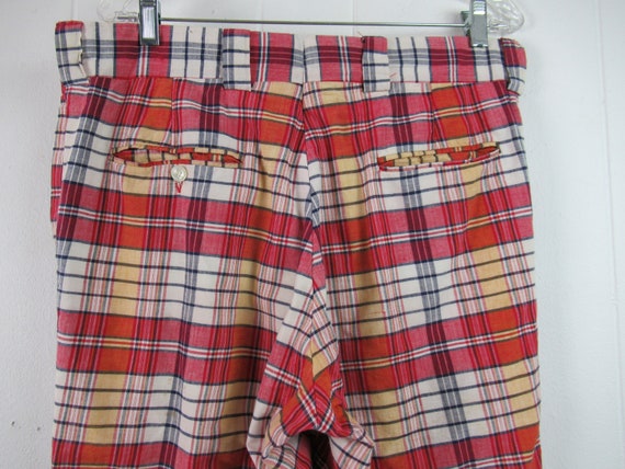 Vintage pants, Madras plaid pants, 1970s pants, A… - image 5