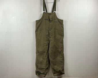 Vintage WW2 US Navy Overall 1940s | Wet Weather Military Dungaree