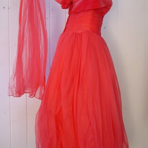 50er Jahre Kleider, Vintage 1950er Jahre, rosa, Prinzessinkleid Abschlussballkleid, Kleid, extra klein Bild 4