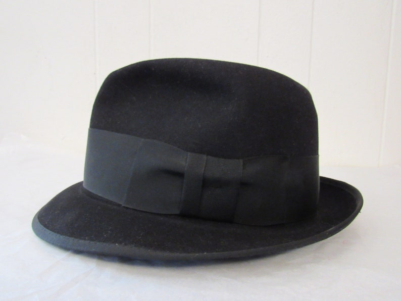 Vintage hat vintage Fedora 1950s hat 1950s fedora black | Etsy