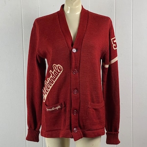 Vintage sweater, size medium, 1950s sweater, school sweater, vintage cardigan, Melvindale sweater, June sweater, #54, vintage clothing