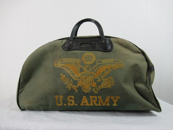 Vintage bag, U.S. Army bag, vintage duffel bag, U.