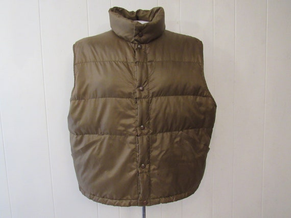 Vintage vest, 1960s down vest, ski vest, Down desi