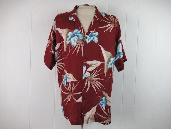 Vintage shirt, 1980s shirt, Rayon shirt, Hawaiian… - image 1