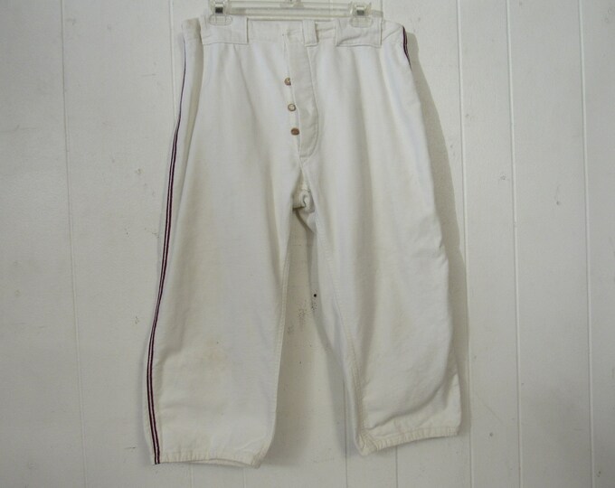 Vintage Baseball Pants 1940s Baseball Uniform Pants Button Etsy