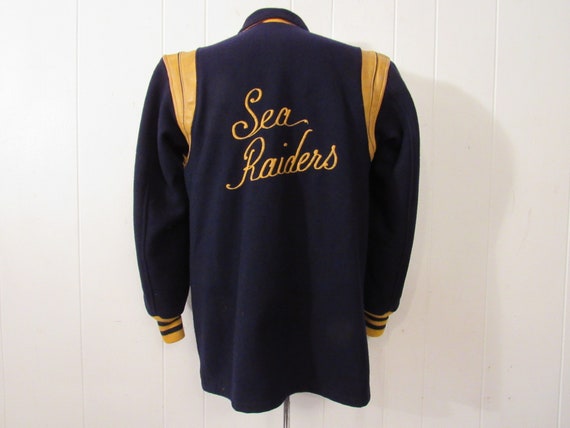 Vintage jacket, 1940s jacket, 1940s car coat, Sea