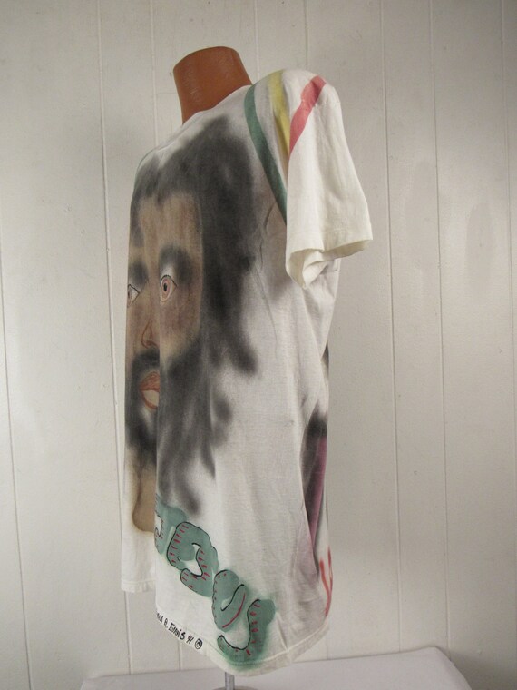 Vintage t shirt, outsider art t shirt, Jesus t sh… - image 4