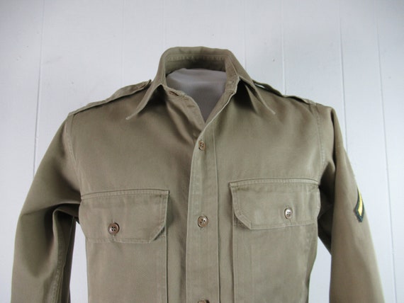Vintage shirt, military shirt, 1940s shirt, Army … - image 2