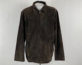 Vintage jacket, suede leather jacket, Polo jacket, Ralph Lauren jacket, brown leather jacket, vintage clothing, size large