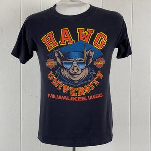 Vintage t shirt, Hawg University t shirt, 3D emblem t shirt, Harley t shirt, 1980s t shirt, Ft. Collins Colorado, vintage clothing, size M