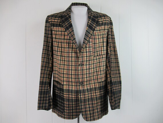 Vintage jacket, Madras jacket, 1960s jacket, Madra