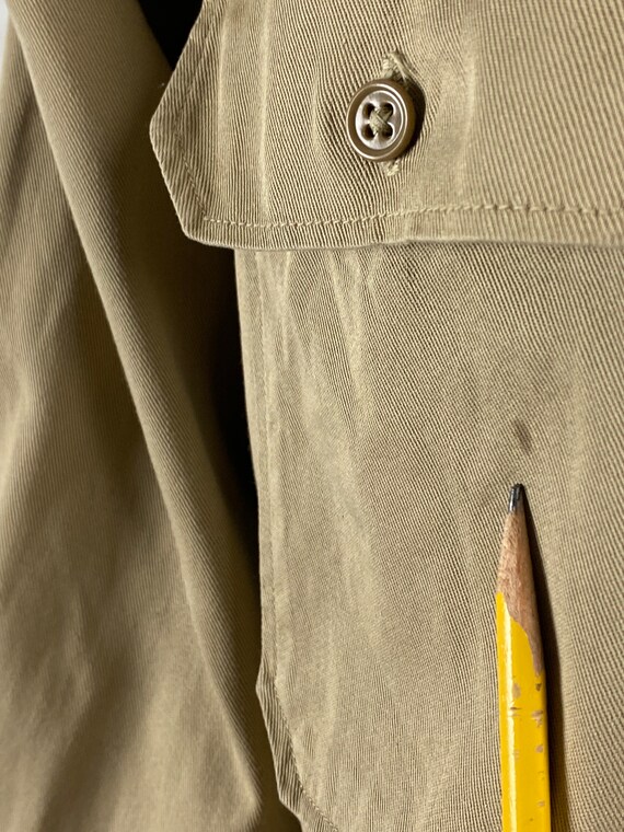 Vintage shirt, size medium, military shirt, Army shirt, 1940s shirt, khaki shirt, plain shirt, work shirt, vintage clothing View 4