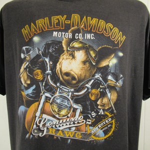 Vintage t shirt, 3D Emblem, Hawg t shirt, Harley t shirt, motorcycle t shirt, 1980s t shirt, Harley Pig, vintage clothing, size XL