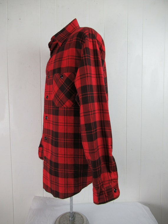 Vintage shirt, flannel shirt, 1960s shirt, plaid … - image 5