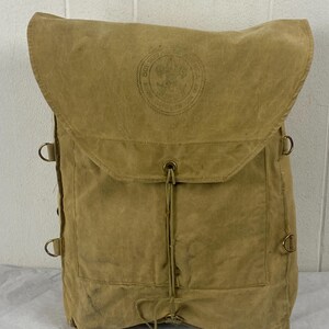 Vintage Backpack, 1950s Backpack, Canvas Bag, Canvas Russack, 1950s Bag ...