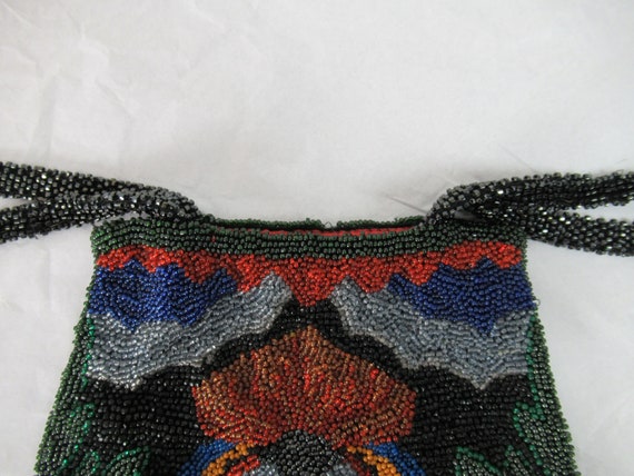 Vintage purse, beaded purse, 1920s purse, Deco pu… - image 5