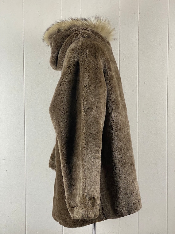 Vintage coat, size XL, 1960s parka, furry coat, h… - image 7