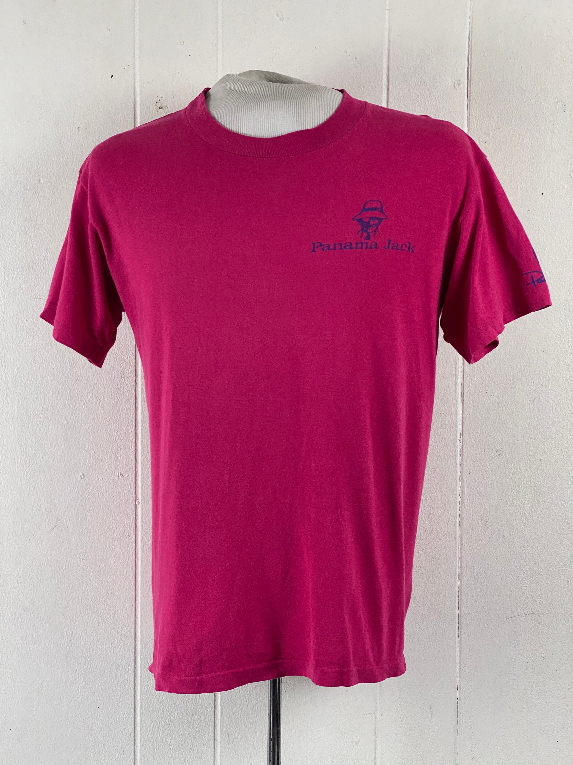 80s　USA製　PANAMA JACK　ビンテージ　Tシャツ　菫　金　色彩美 80s USA製 PANAMA JACK ビンテージ Tシャツ 菫 金 色彩美
