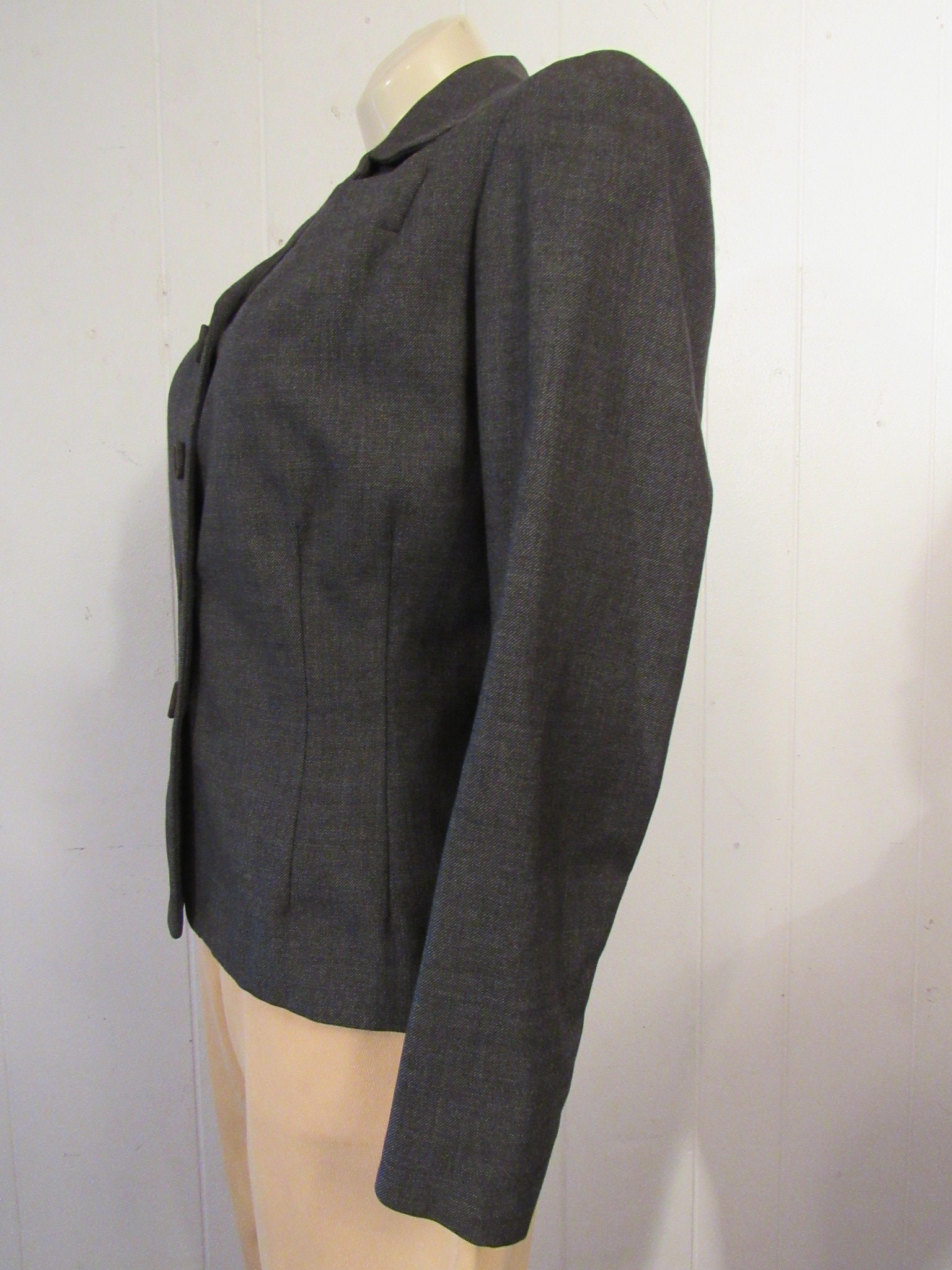 Vintage Jacket 1940s Jacket Gray Jacket Rockabilly Jacket - Etsy