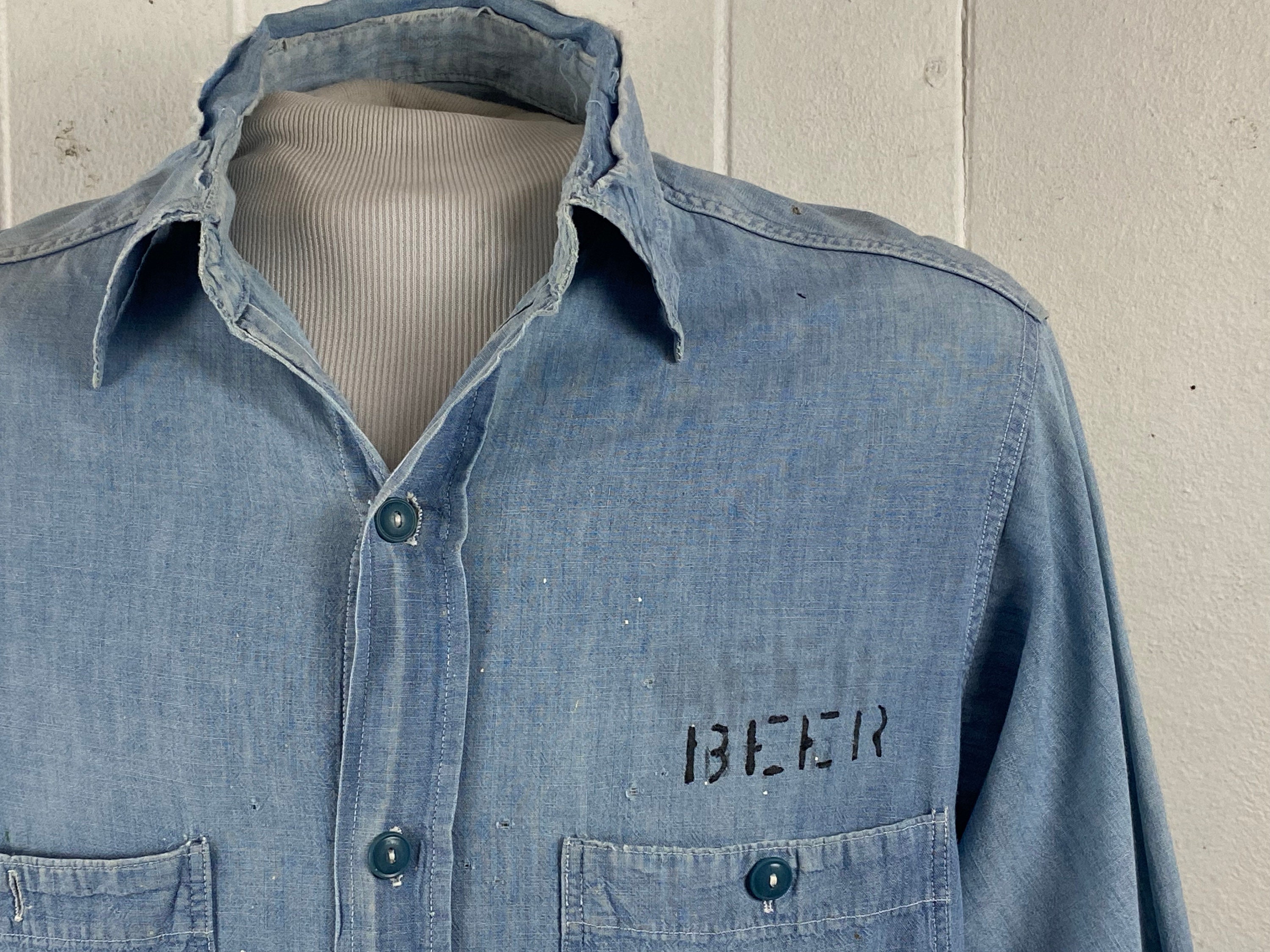 Ww2 Us Navy Chambray Shirt - Etsy