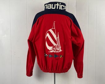Vintage 1990s Nautica Reversible Harrington Jacket / 90s