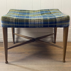 Dunbar stool, mid century modern stool, Thebes stool, Edward Wormley stool, modern ottoman, modern furniture, 1950s stool, vintage decor