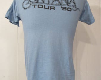 Vintage 1970's SANTANA Tour T-shirt 1979 RARE Short Sleeve