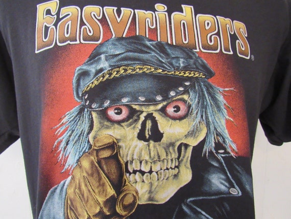 Vintage T Shirt, Easyriders T Shirt, Skull T Shirt, Biker T Shirt,  Motorcycle, Vintage Clothing, Size Large, NOS -  Canada