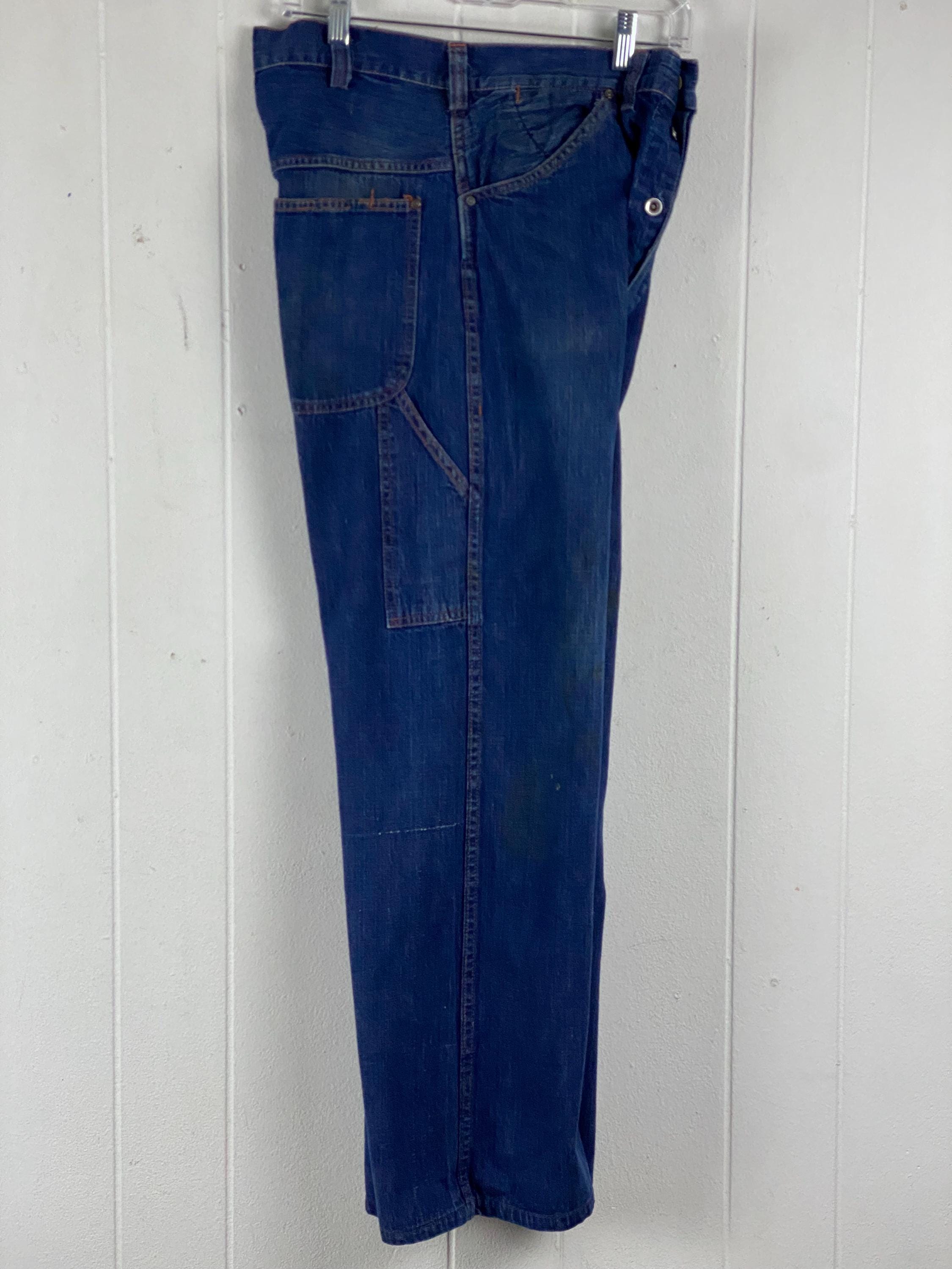 パンツ ~30s UNKNOWN Vintage DENIM WORKPANT Vintage Pants, 30 X 29, Denim Pants, 1940s Carpenter Pants