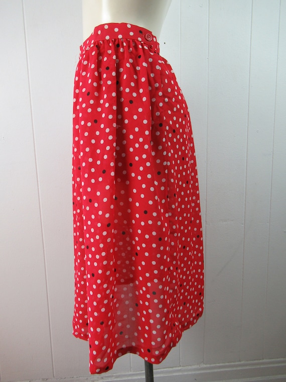 Vintage outfit, polka dot skirt suit, skirt and b… - image 7