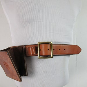 Vintage Abercrombie & Fitch, vintage leather, vintage belt, hunting belt, gun holder, ammo belt, vintage clothing, small, medium, large image 4