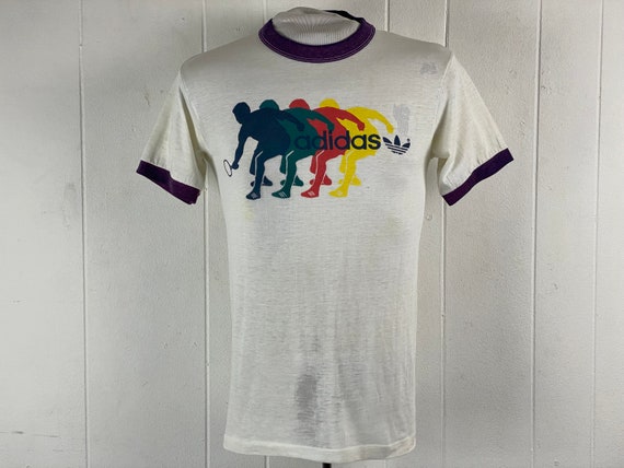 Vintage t-shirt, Adidas t shirt, 1980s Adidas t s… - image 1