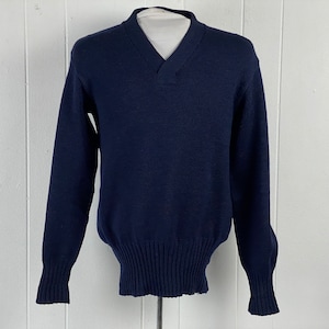 Maglione vintage, taglia 40, maglione anni &#39;40, maglione a maglia, maglione blu navy, maglione semplice, maglione scolastico, abbigliamento vintage, taglia media